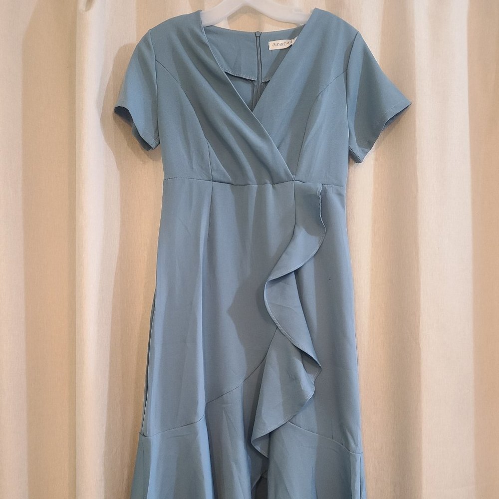 Sage green dress mid length